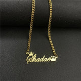 Stainless Steel Bead Choker Pendant Necklace for Women - Personalized Jewelry