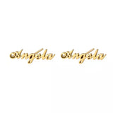 Stud Earrings English Letter Name Stainless Stud Earrings