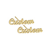Matte Name Stud Earrings Personalized Letter Nameplate Earring