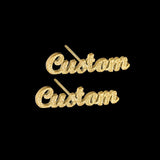 Matte Name Stud Earrings Personalized Letter Nameplate Earring
