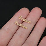 Matte Name Stud Earrings Personalized Letter Nameplate Earring