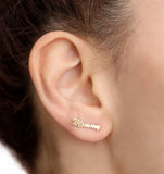 Personalized Name Stud Earrings Stainless Steel for Women