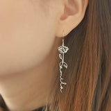 Personalized Stud Earrings Stainless Steel Nameplate Hook Jewelry
