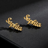 Personalized Stud Earrings Stainless Steel Jewelry Bridesmaid Gift