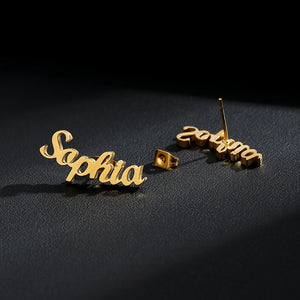 Personalized Stud Earrings Stainless Steel Jewelry Bridesmaid Gift