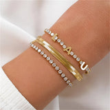 Personalized Tennis Bracelet Stainless Steel Women's Jewelry Gift