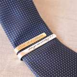 Personalised Stainless Steel Engraved Tie Clip Handwriting Groomsmen Tie Clip