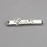 Engraved Logo Tie Clip Stainless Steel Pin Clasp Necktie Wedding