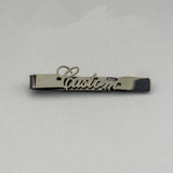 Engraved Logo Tie Clip Stainless Steel Pin Clasp Necktie Wedding