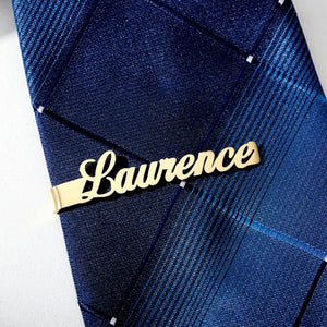 Personalized Name Letter Stainless Steel Tie Clips for Men