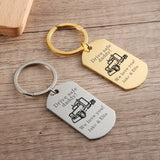 Trucker Key Chain - Drive Safe - Gift For Semi Truck Driver Dad