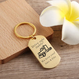 Trucker Key Chain - Drive Safe - Gift For Semi Truck Driver Dad