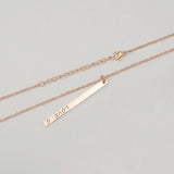 Vertical Bar Necklace-Old English Name Necklace-Skinny Vertical Name Necklace