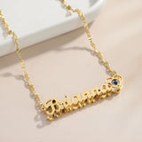 Personalized Double Layer Projection Photo Necklace with Sunflower Chain