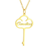 Personalized Women Key Necklace Stainless Steel Pendant