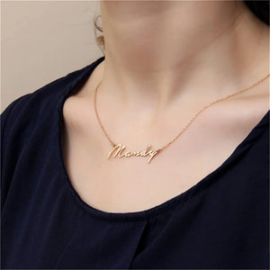 Custom Stainless Steel Necklace for Women, Personalized Pendant