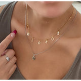 Zircon Necklace Personalized Crystal Name Necklaces Pendant Chain