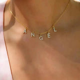 Zircon Necklace Personalized Crystal Name Necklaces Pendant Chain