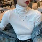 Heart Pendant Necklace 3mm Snake Chain Choker Stainless Steel