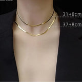 Heart Pendant Necklace 3mm Snake Chain Choker Stainless Steel