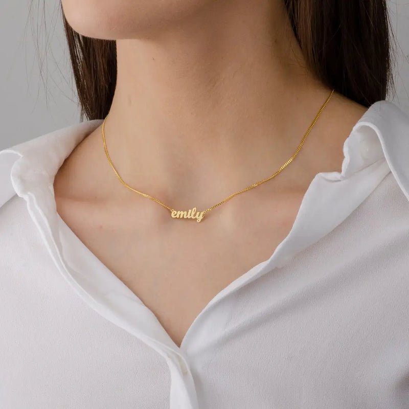 Dainty Name Necklace Personalized Jewelry Mothers Gift