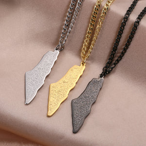 Personalized Map Necklace Ladies Pendant Stainless Steel Jewelry