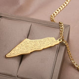 Personalized Map Necklace Ladies Pendant Stainless Steel Jewelry