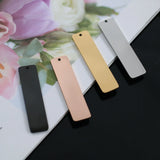 Stainless Steel Rectangle Charms 10*40mm DIY Pendant 10pcs