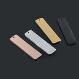 Stainless Steel Rectangle Charms 10*40mm DIY Pendant 10pcs