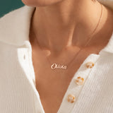 NamePlate Necklace,Custom Name Necklace,Name Necklace Gold