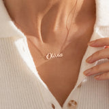 NamePlate Necklace,Custom Name Necklace,Name Necklace Gold