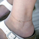 Personalized Name Anklet Stainless Steel Leg Chain Foot Jewelry