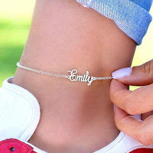 Personalized Name Anklet Stainless Steel Leg Chain Foot Jewelry