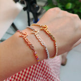 Personalized Zircon Letter Bracelet for Women