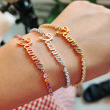 Personalized Zircon Letter Bracelet for Women
