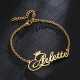 Stainless Steel Crown Bracelet for Women