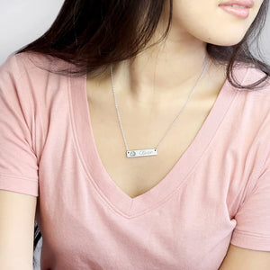 Nameplate Couple Bracelet Stainless Steel Chain ID Tag Bracelet