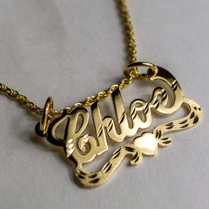 Personalized Nameplate Single Layer Frosting Necklace