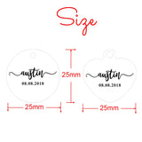 Personalized Names & Date Metal Keychain - Monogram Letter Keyring
