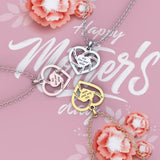 Personalized Names Heart Necklace for Mothers