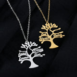 Personalized Life Tree Necklace for Women Stainless Steel Jewelry