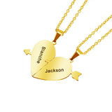 Cupids Arrow Heart Pendant Necklace Valentine Gift for Her