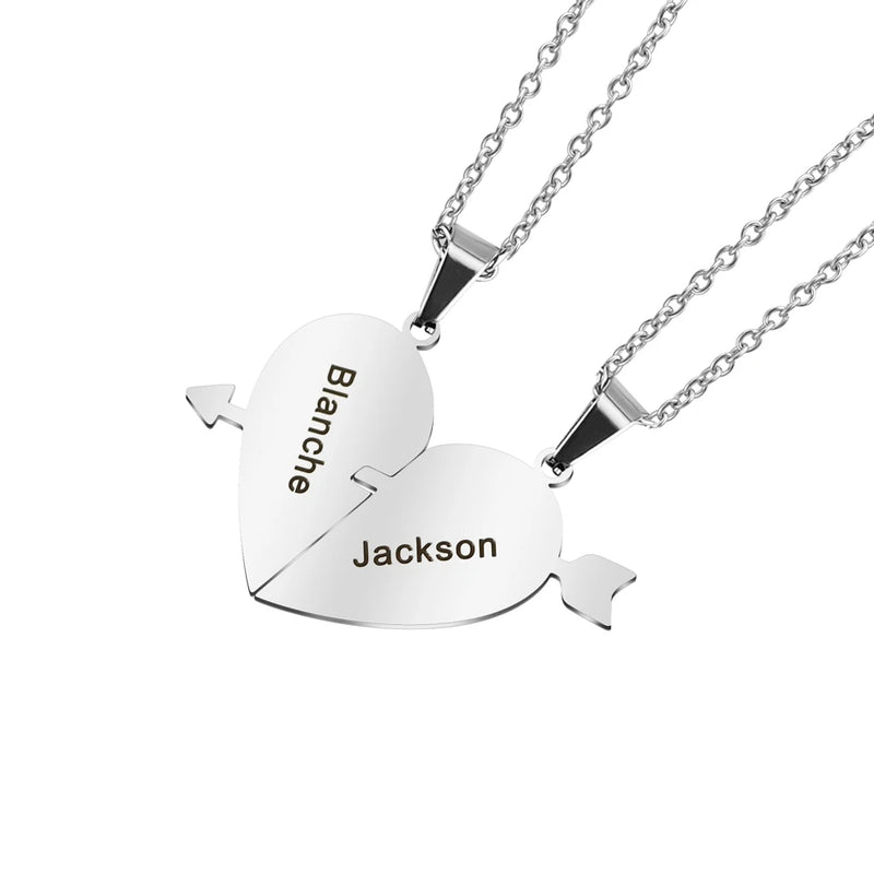 Cupids Arrow Heart Pendant Necklace Valentine Gift for Her