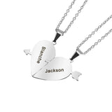 Cupids Arrow Heart Pendant Necklace Valentine Gift for Her