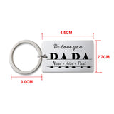 Family Keychain, Personalized Gift for Daddy, Christmas Birthday Present
