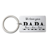 Family Keychain, Personalized Gift for Daddy, Christmas Birthday Present