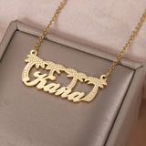 18K Plated Name Pendant Women's Necklace