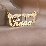 18K Plated Name Pendant Women's Necklace