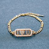 Personalized Stainless Steel Letter Bracelet with Natural Pearls