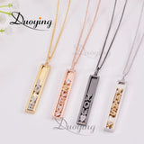 Personalized Letter Copper DIY Slider Pendant Necklace Women